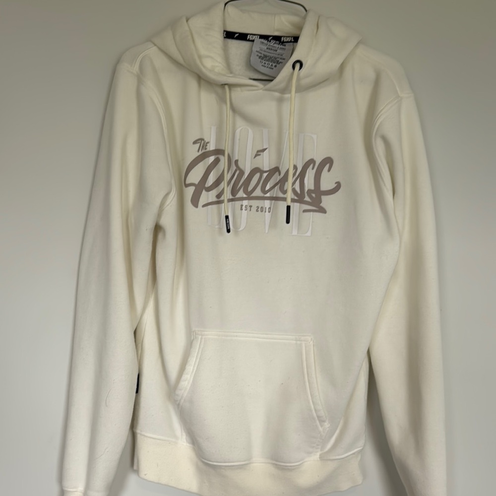 White Hoodie with Graphic Print